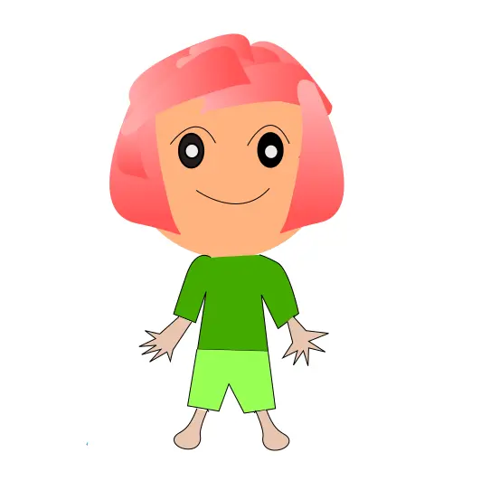 Girl in green clothes vector image