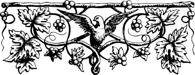 Decorative divider with bird