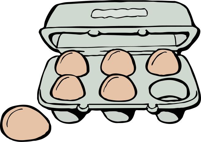 Carton of brown eggs