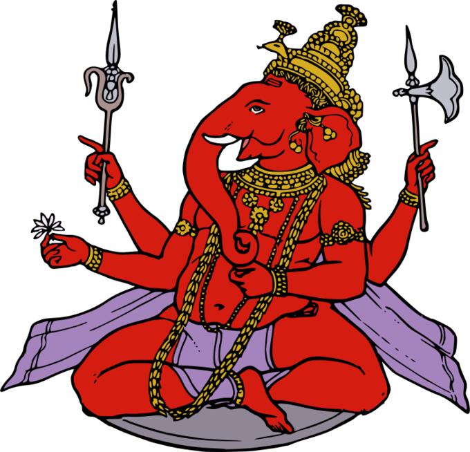 Ganesha vector drawing