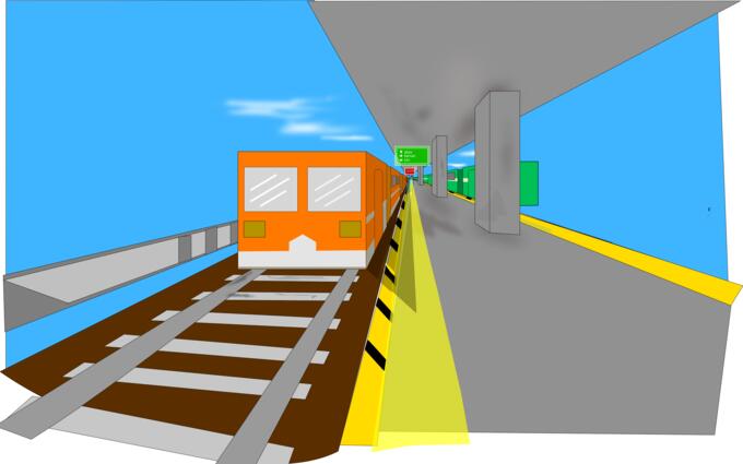 Train station in colors