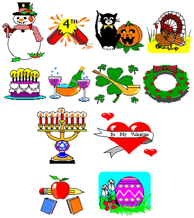 Holiday icons