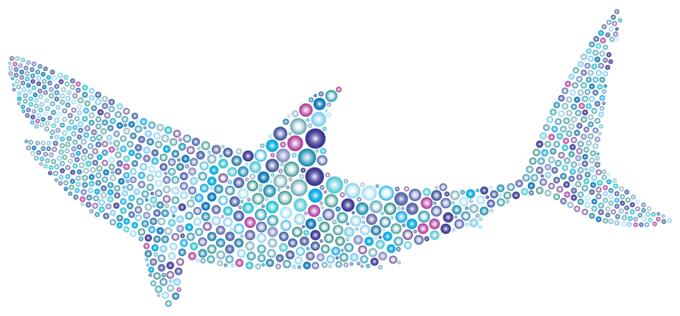 Shark in bubbles