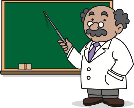 Professor teaching vector image