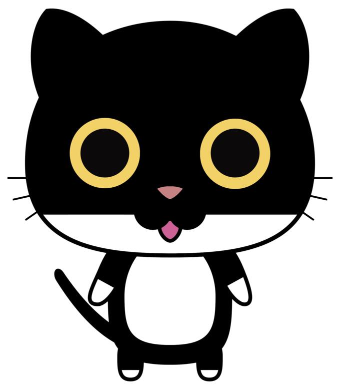 Black anthropomorphic cat