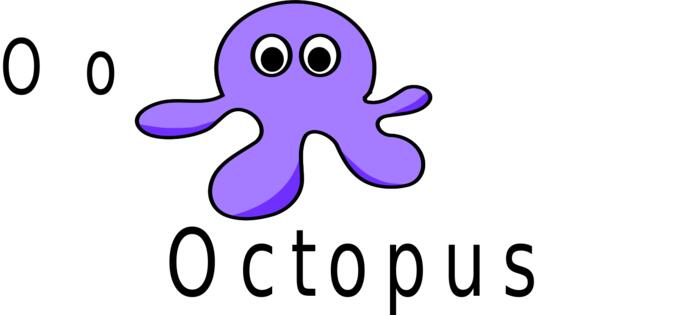 Violet octopus vector image