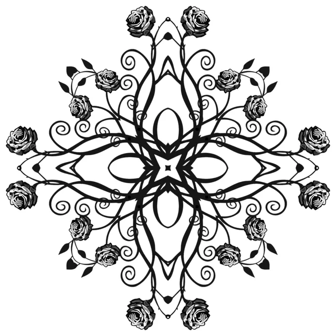 Rose ornamental design