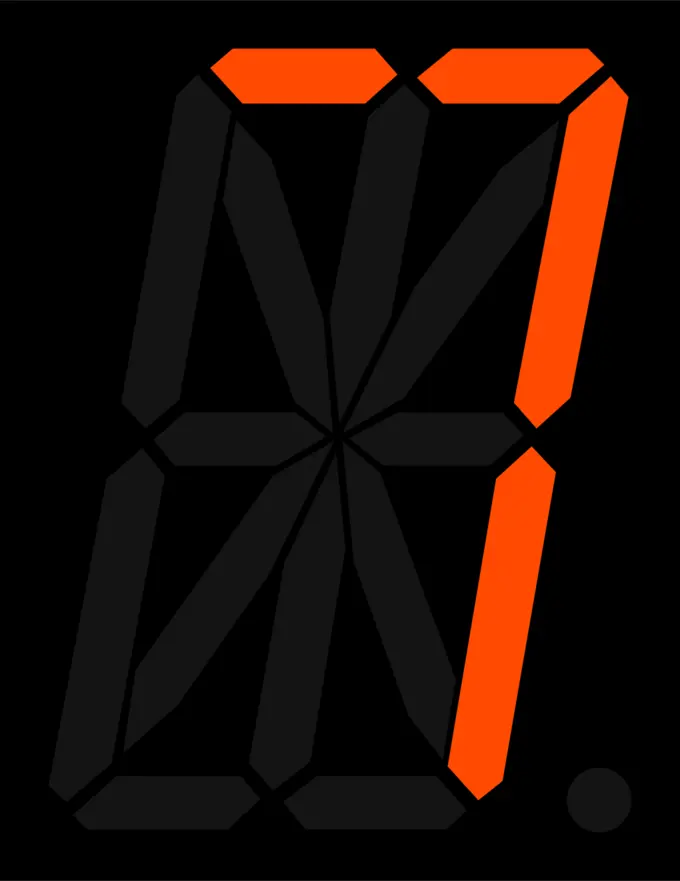 Segment display number 7