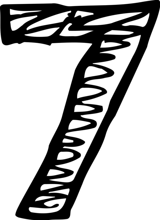 Sketched number seven
