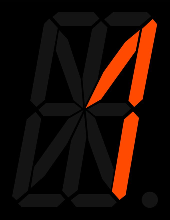 Orange display number one