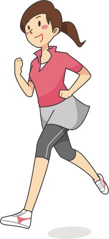Woman running vector image
