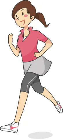 Woman running vector image