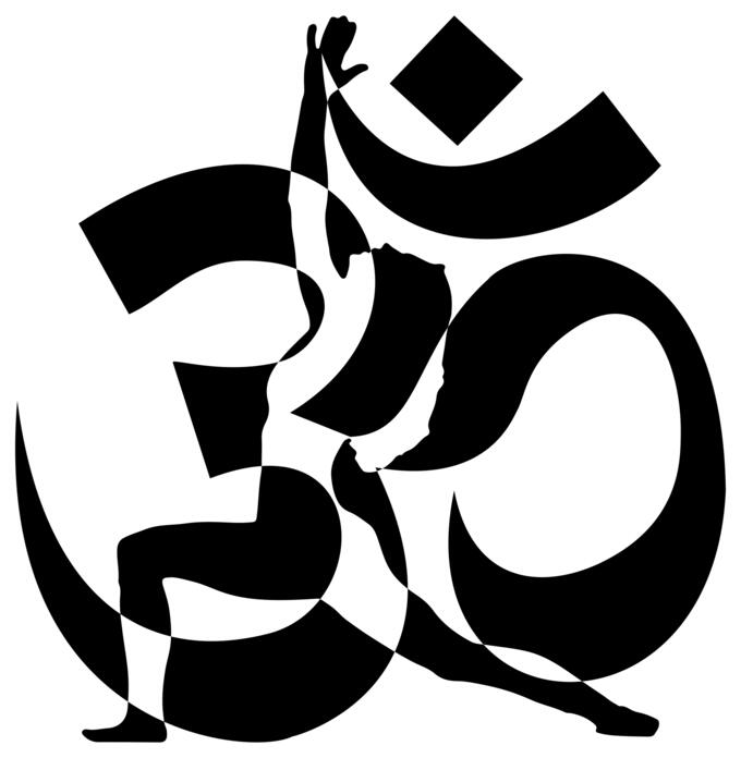 Yoga with Om symbol