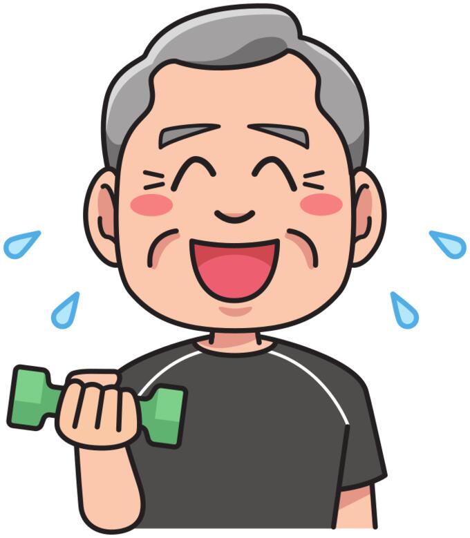 Grandfather in a training