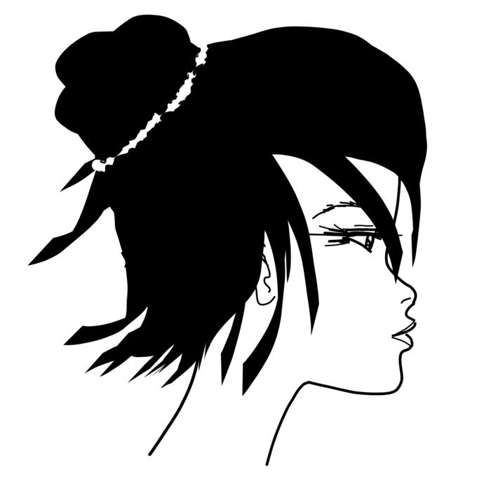 Woman with bangs