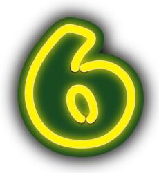 Number six in yellow color
