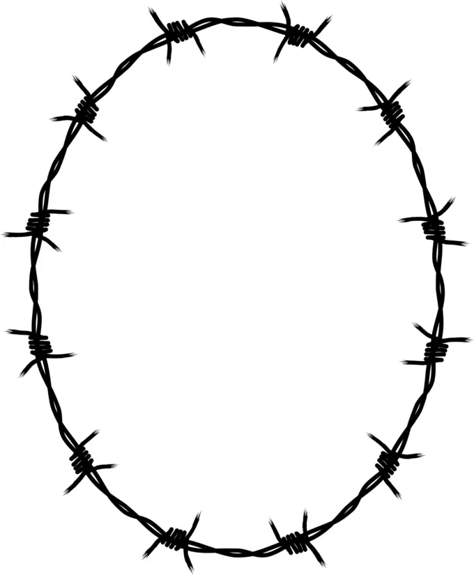 Barbed wire border