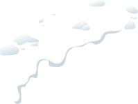 Melting snow cover