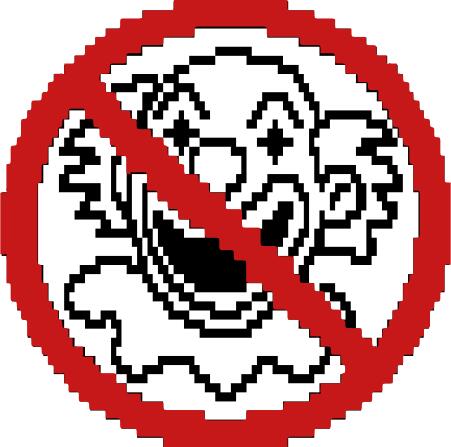 ''No clowns'' symbol
