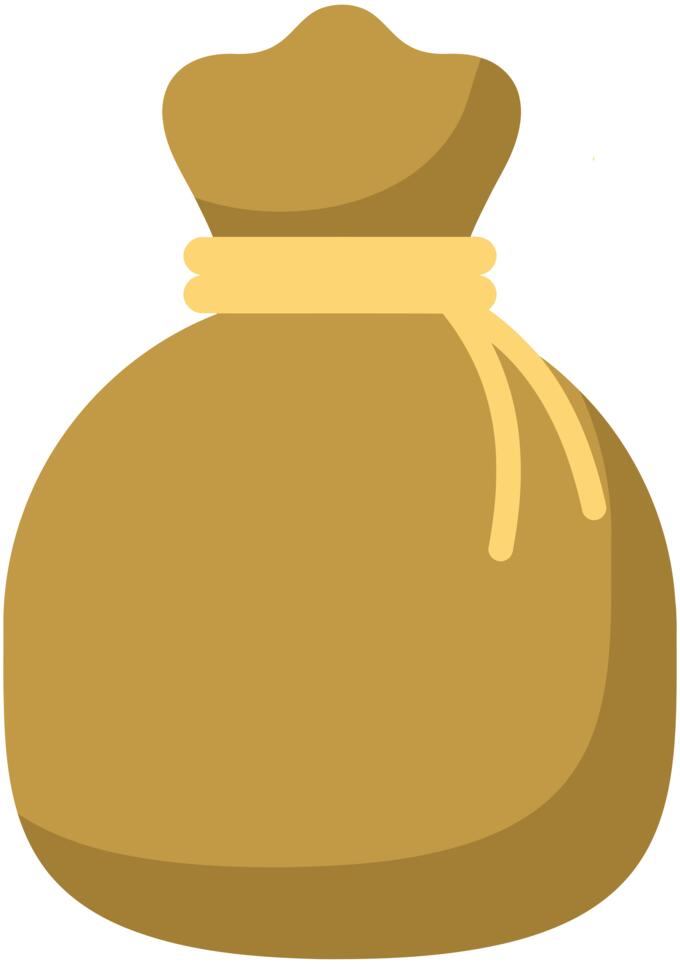 Brown money bag