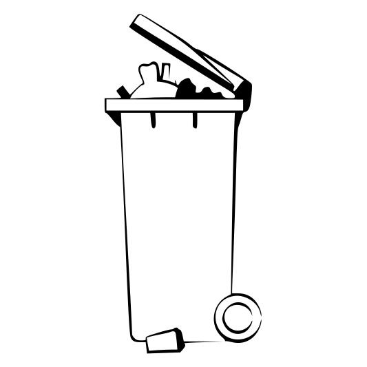 Trash bin vector drawing