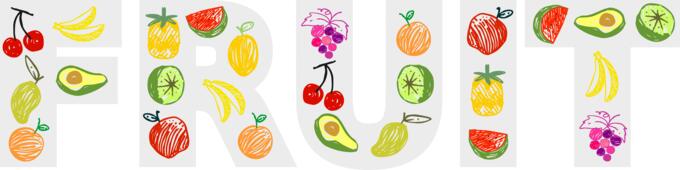 Fruit typography