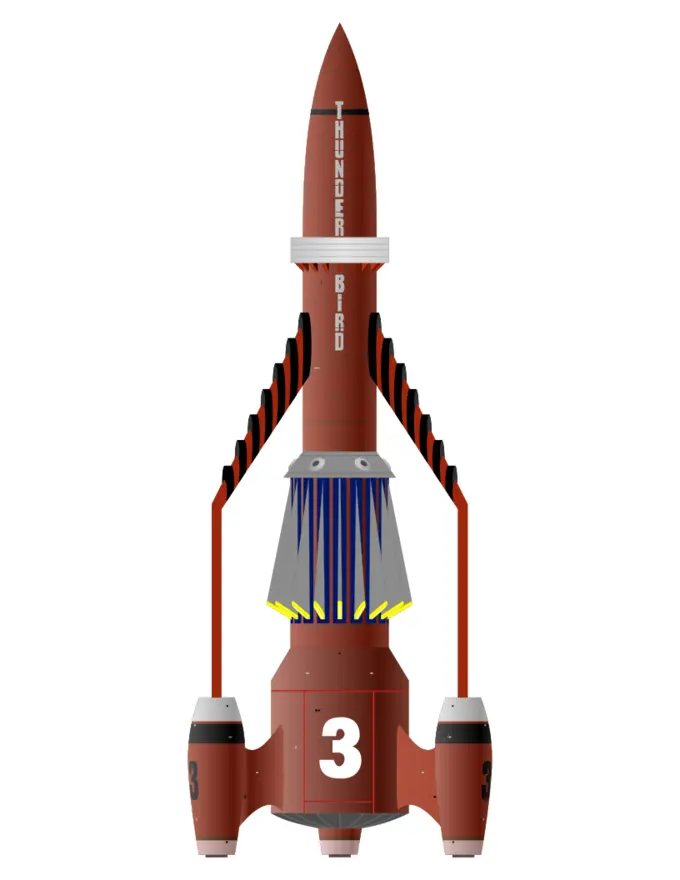 Red rocket vector image