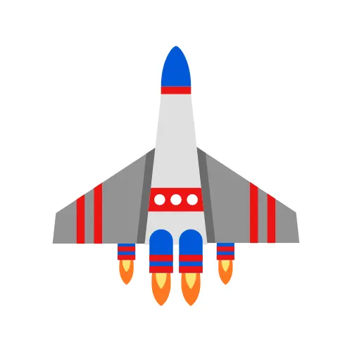 Spaceship colorful image