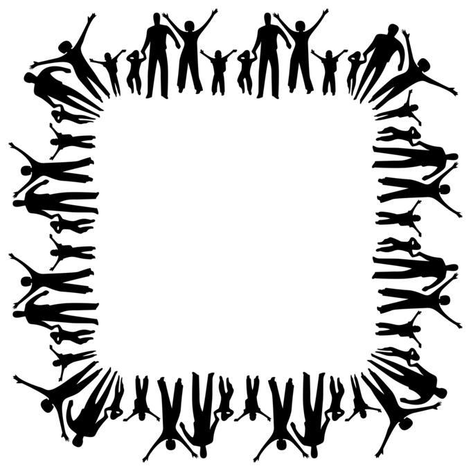 Happy family square