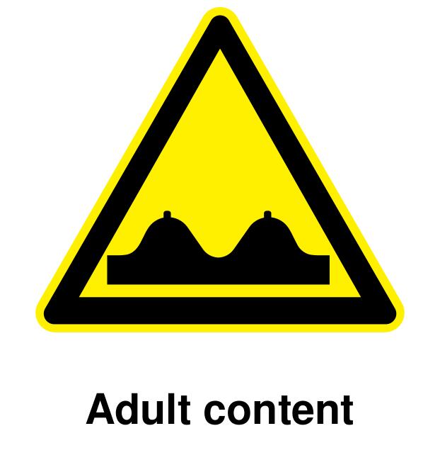 Adult content warning sign