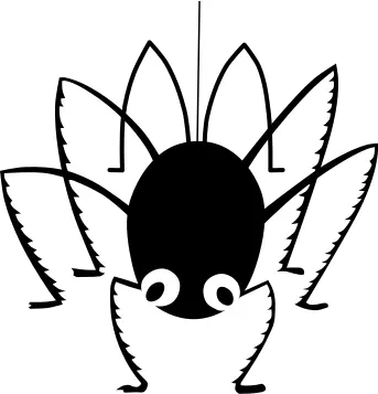 Cartoon spider silhouette