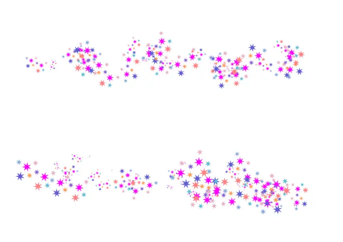 Colorful stars divider vector image