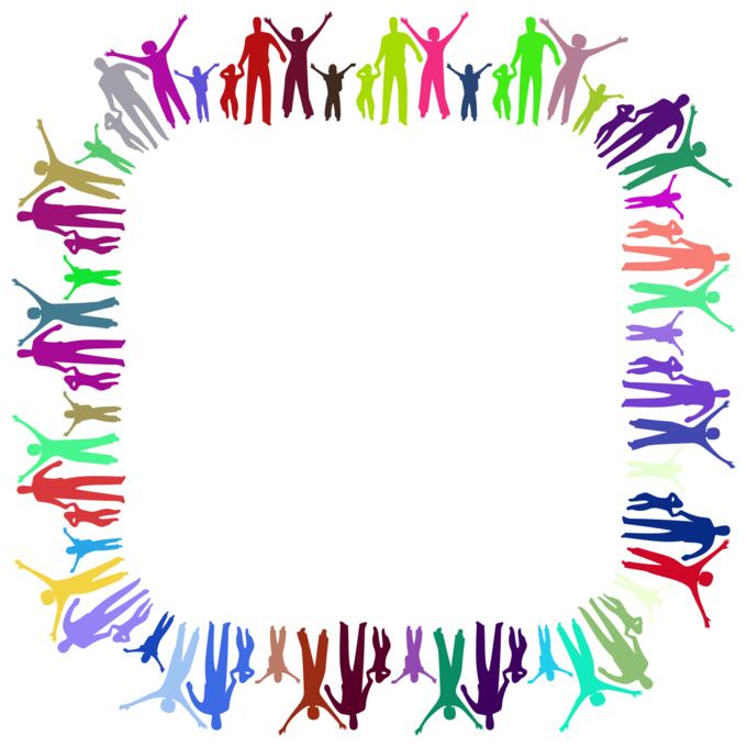 Happy family square vector image