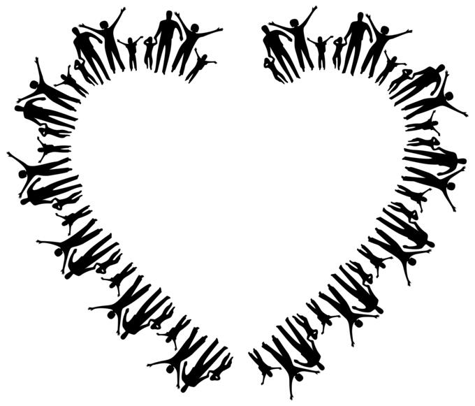 Happy family heart