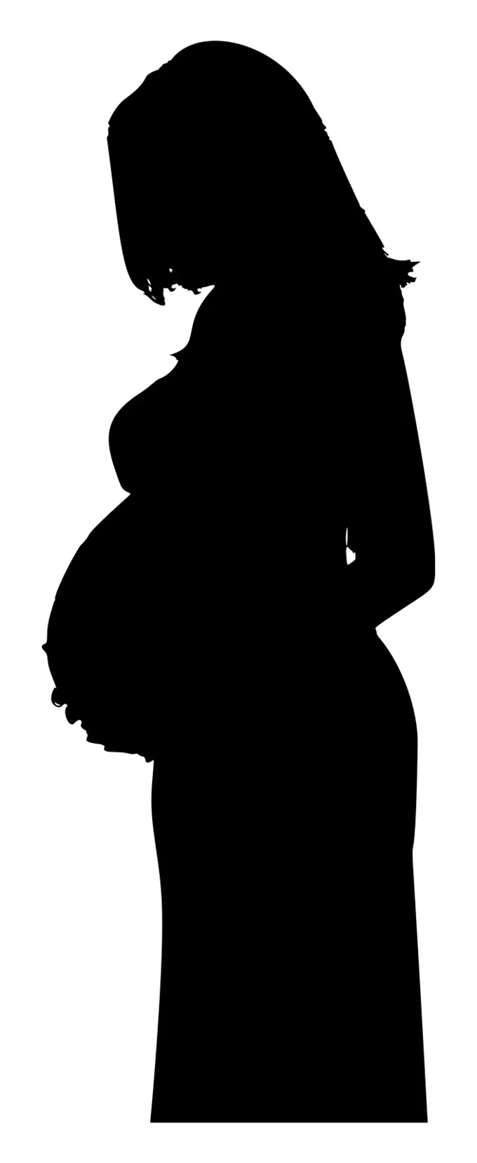 Expecting mother silhouette