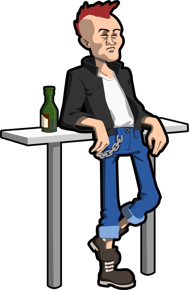 Punk dude vector image