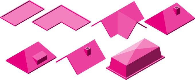 Pink roofs