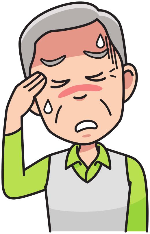 Grandpa with headache