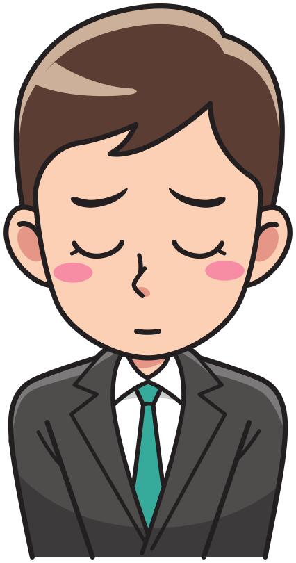 Business man apologizing