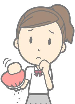 Cartoon poor girl