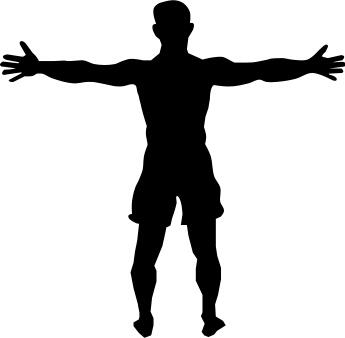 Standing man wingspan