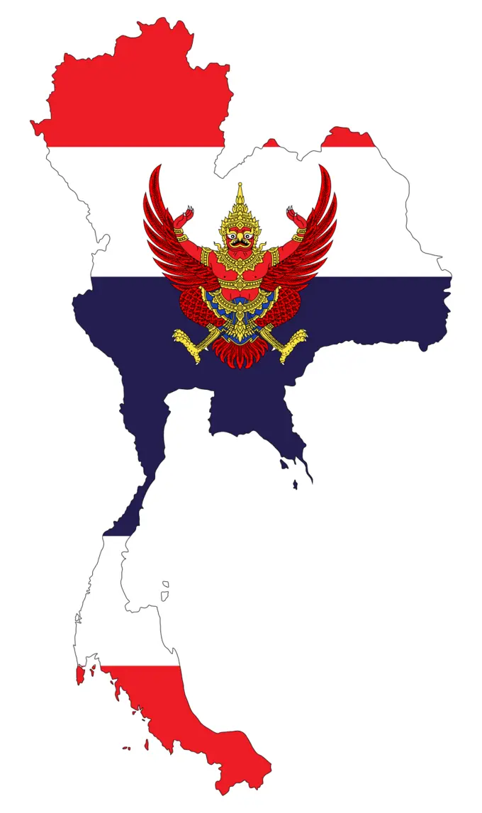 Thai's map and flag