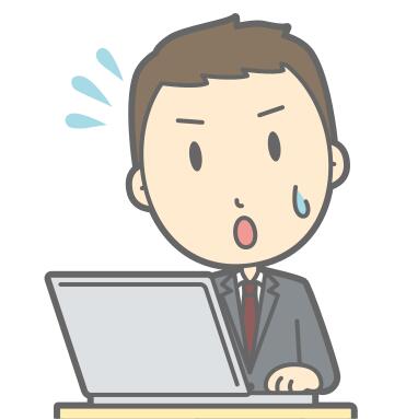 Sad computer user