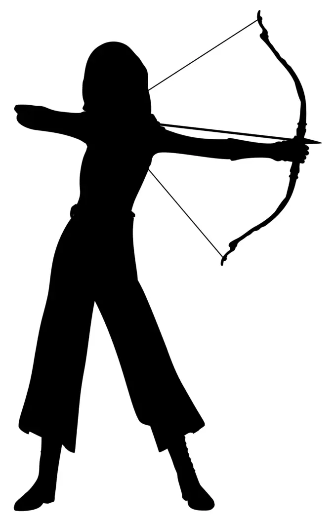 Female archer silhouette