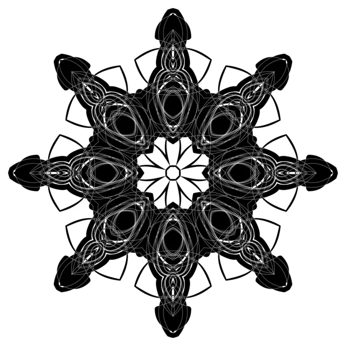 Decorative flowers in black color
