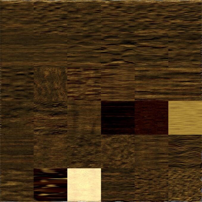 Dark brown wooden block