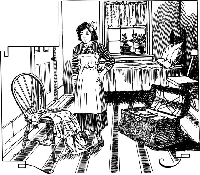 Maid in a room