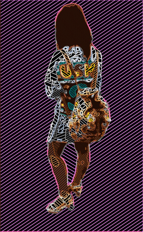 Girl with backpack