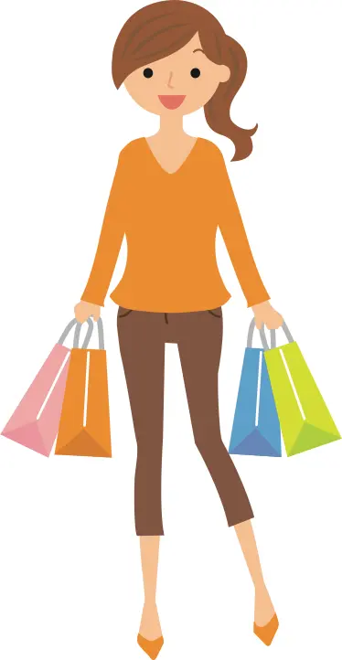Lady with bags