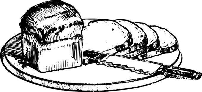 Loaf of bread on a plate